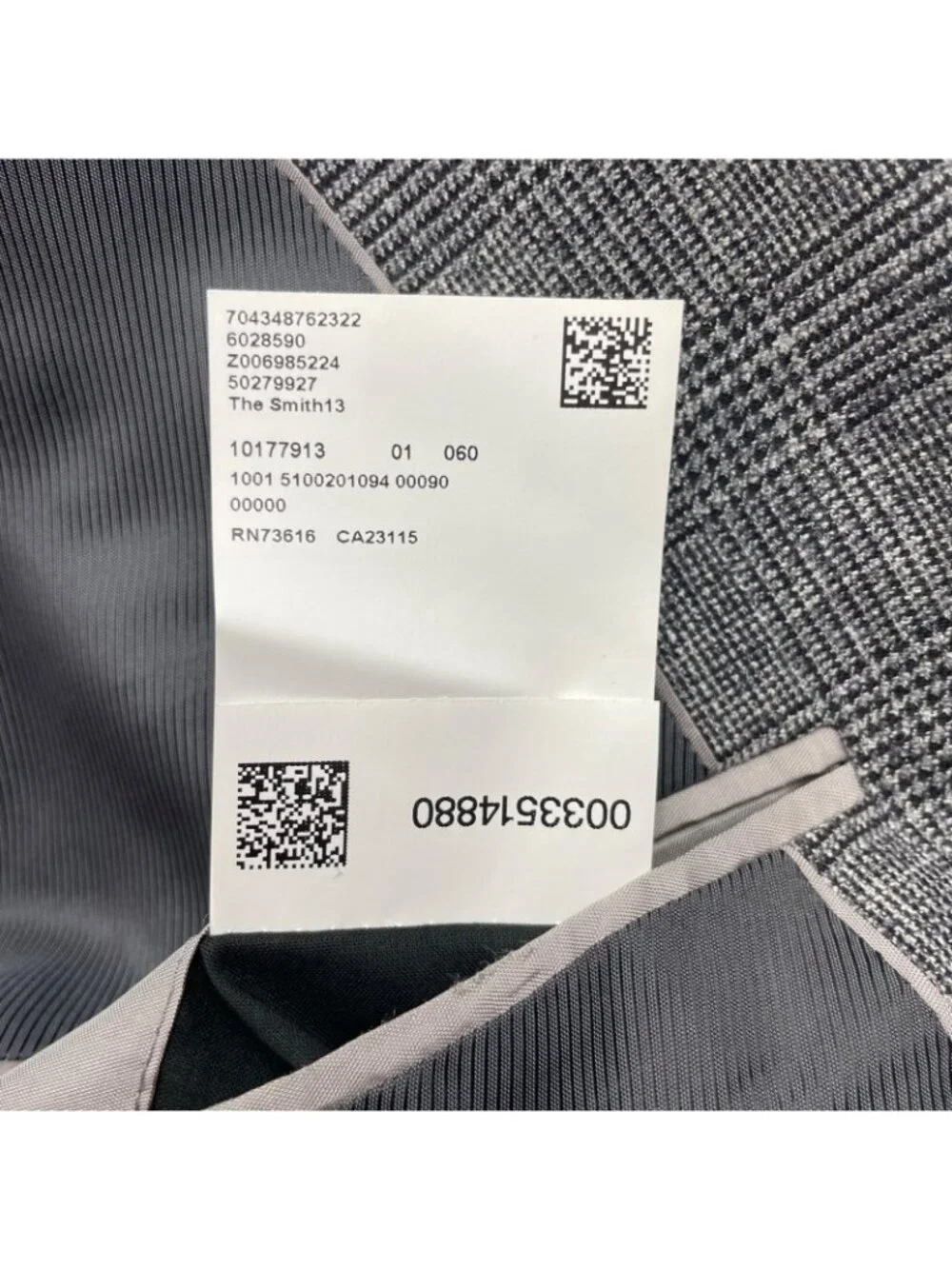 Hugo Boss Men’s The Smith13 2-Button Blazer Gray Plaid/Elbow Patches • 42R